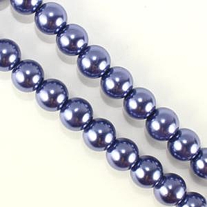 14mm Glass Pearl - Tanzanite